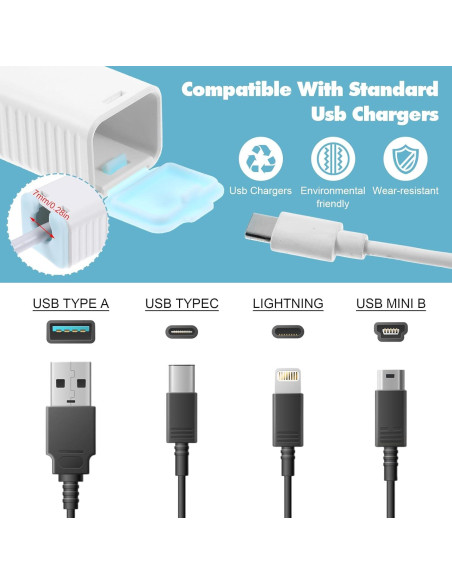 10 Protectores de Cables USB a Prueba de Bebés - PVC