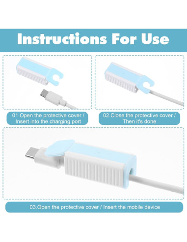 10 Protectores de Cables USB a Prueba de Bebés - PVC