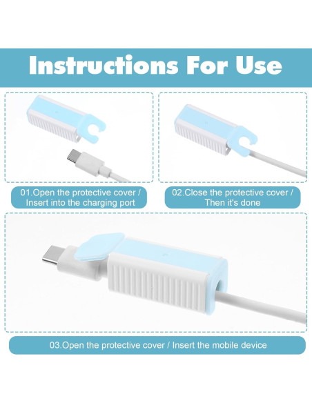 10 Protectores de Cables USB a Prueba de Bebés - PVC