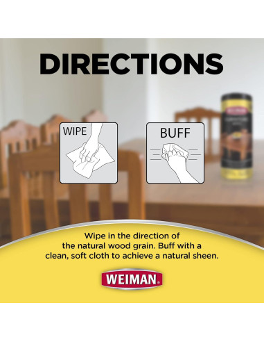 Toallitas de limpieza Weiman para madera, 2 paquetes, 20 unidades