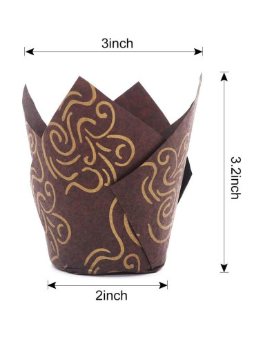 150 Forros de Cupcake Tulipán Staruby - Papel A Prueba de Grasa