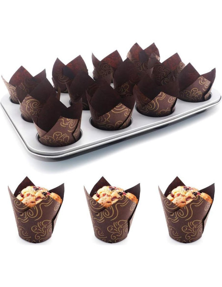 150 Forros de Cupcake Tulipán Staruby - Papel A Prueba de Grasa