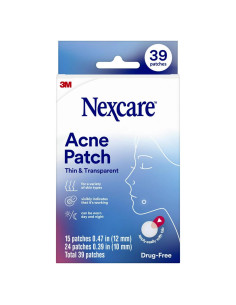Parche para Acné Nexcare Hidrocoloide 39 Parches Transparentes