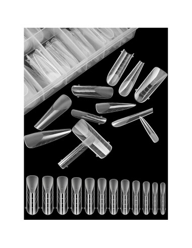 Kit de Moldes de Uñas Dual EBANKU 96 Piezas Transparentes Mate