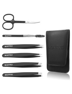 Juego de Pinzas para Cejas 6 PCS Acero Inoxidable MAYKI