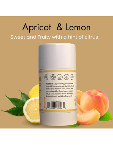 Desodorante Natural MONA BRANDS 75g Albaricoque Limón Sin Aluminio