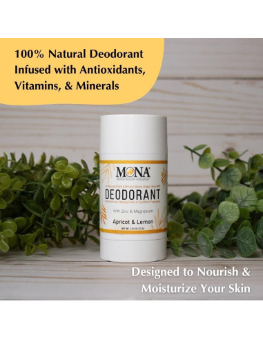 Desodorante Natural MONA BRANDS 75g Albaricoque Limón Sin Aluminio