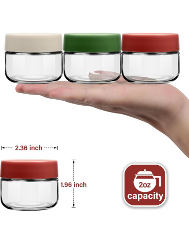 Frascos de Vidrio 2 oz EONJOE para Aderezos - Paquete de 6