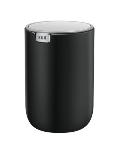 Basurero de Escritorio EKO 1.5L Cilíndrico Negro con Tapa Basculante
