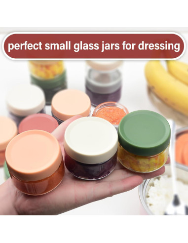 Frascos de Vidrio 2 oz EONJOE para Aderezos - Paquete de 6