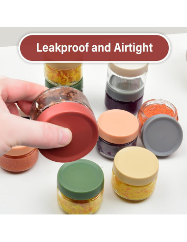 Frascos de Vidrio 2 oz EONJOE para Aderezos - Paquete de 6