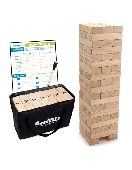 Juego de Bloques de Madera Giantville Tumbling Timber 56 Piezas