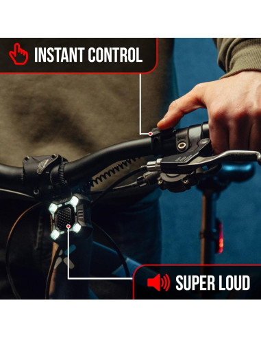 Bocina de Bicicleta ZIREN NP NIGHT PROVISION 120-140dB LED IPX4