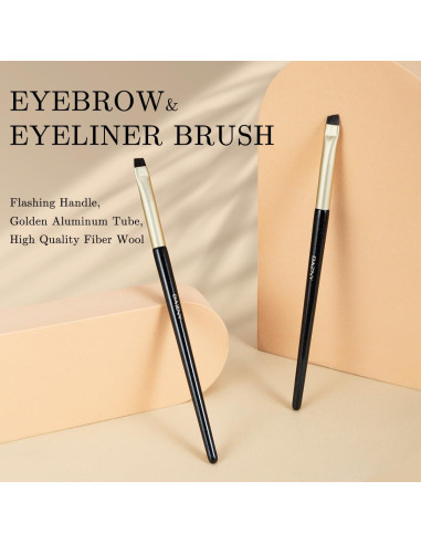 Juego de Pinceles de Delineador y Cejas BAZNY 2 Pcs