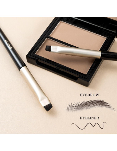 Juego de Pinceles de Delineador y Cejas BAZNY 2 Pcs