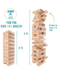 Juego de Bloques de Madera Giantville Tumbling Timber 56 Piezas 2