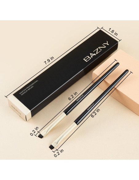 Juego de Pinceles de Delineador y Cejas BAZNY 2 Pcs Juego de Pinceles de Delineador y Cejas BAZNY 2 Pcs