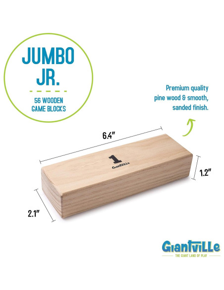 Juego de Bloques de Madera Giantville Tumbling Timber 56 Piezas