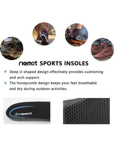 Plantillas deportivas Riemot para mujeres transpirables 36