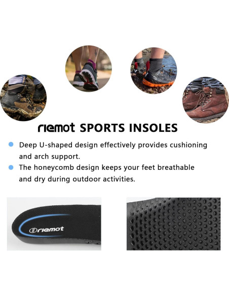 Plantillas deportivas Riemot para mujeres transpirables 36