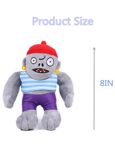 Muñeco de Peluche PVZ Gargantuar Pirata Zombie BASHERISE 12cm 2