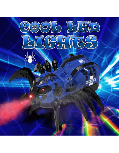 Juguete Robot Araña RC GAIETYDIY Azul con Luces y Música