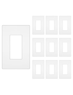 Placa de Pared Decorativa TAKETEK 1 Gang Blanca Paquete de 10