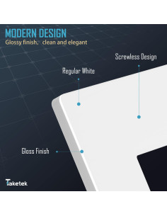 Placa de Pared Decorativa TAKETEK 1 Gang Blanca Paquete de 10 2