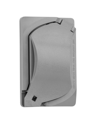 Cubierta de Salida a Prueba de Climas Sealproof 1 Gang Gris