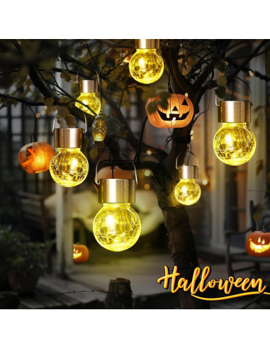 Luces Colgantes Solares GIGALUMI 8 Paquete LED Blanco Cálido