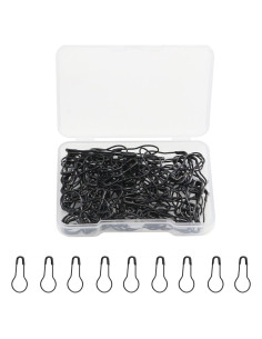 120 Alfileres de Seguridad Negros 22mm Keepsweat para Costura