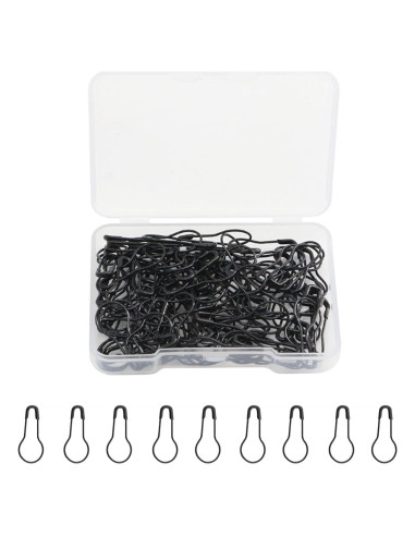 120 Alfileres de Seguridad Negros 22mm Keepsweat para Costura
