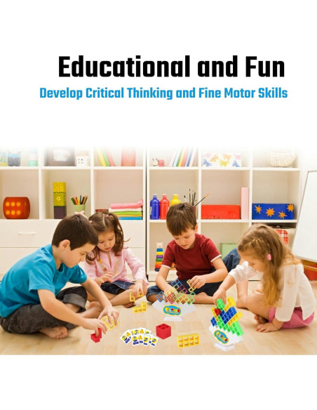 Juego de Apilamiento Tetra Tower Gdaytao - 64 Piezas Educativo