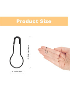 120 Alfileres de Seguridad Negros 22mm Keepsweat para Costura 2