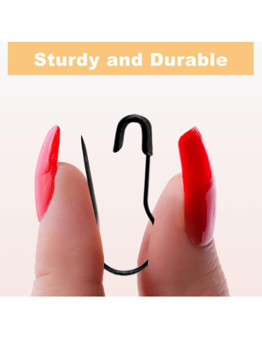 120 Alfileres de Seguridad Negros 22mm Keepsweat para Costura