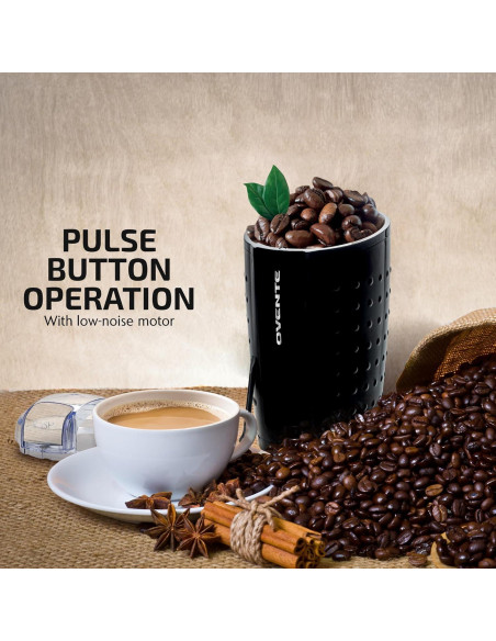 Molino de Café Eléctrico OVENTE CG225, 70g, Acero Inoxidable, Negro Molino de Café Eléctrico OVENTE CG225, 70g, Acero Inoxidable, Negro
