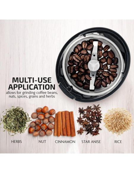 Molino de Café Eléctrico OVENTE CG225, 70g, Acero Inoxidable, Negro Molino de Café Eléctrico OVENTE CG225, 70g, Acero Inoxidable, Negro