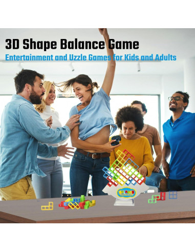 Juego de Apilamiento Tetra Tower Gdaytao - 64 Piezas Educativo