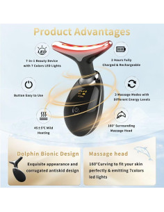 Dispositivo de Belleza Facial Li-Tek TPML-100 con Luz LED 7 Colores 2