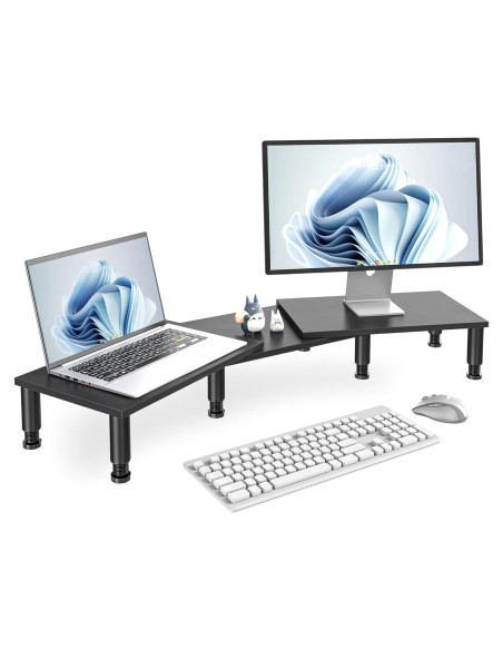 Soporte Doble para Monitor AX WABER Ajustable Negro 43.9x32.5cm