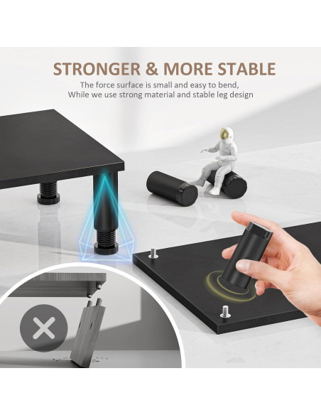 Soporte Doble para Monitor AX WABER Ajustable Negro 43.9x32.5cm