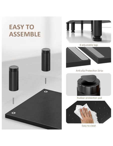 Soporte Doble para Monitor AX WABER Ajustable Negro 43.9x32.5cm