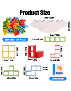 Juego de Torre Apilable TOYMIS 48 Bloques ABS para 2 Jugadores 2