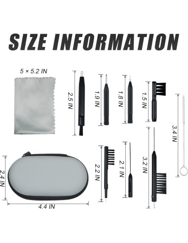 Kit de Limpieza de Audífonos IAXSEE 10 Piezas Multifuncional