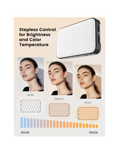 Luz de Selfie ANXRE AL96 con Difusor y Soporte Ajustable