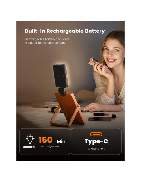 Luz de Selfie ANXRE AL96 con Difusor y Soporte Ajustable