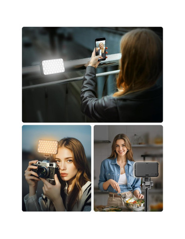 Luz de Selfie ANXRE AL96 con Difusor y Soporte Ajustable