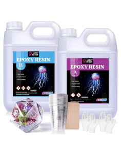 Kit de Resina Epoxy LET'S RESIN 5.68L Cristalina Sin Burbujas