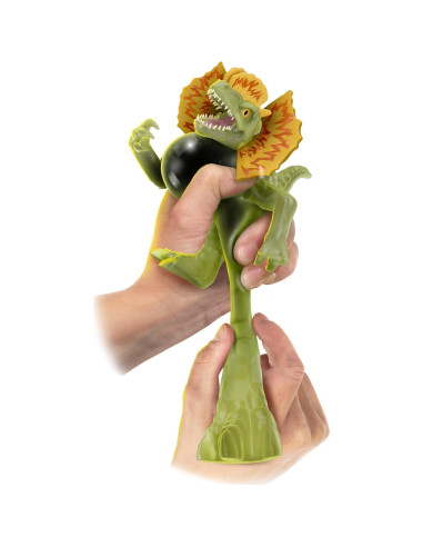 Héroes de Goo Jit Zu Dilophosaurus 10 cm - Dinosaurio Estirable