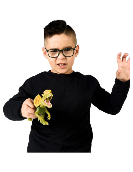 Héroes de Goo Jit Zu Dilophosaurus 10 cm - Dinosaurio Estirable